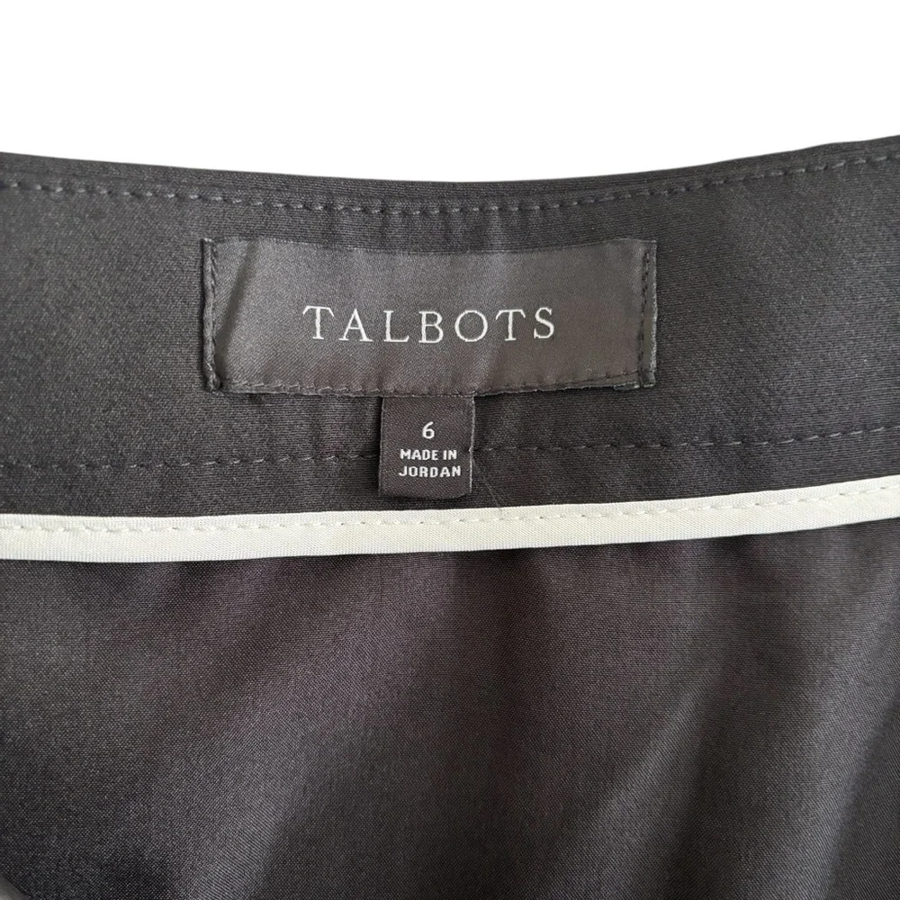 Talbots Faux Wrap Career Skirt Size 6 Black Classic Minimalist Workwear